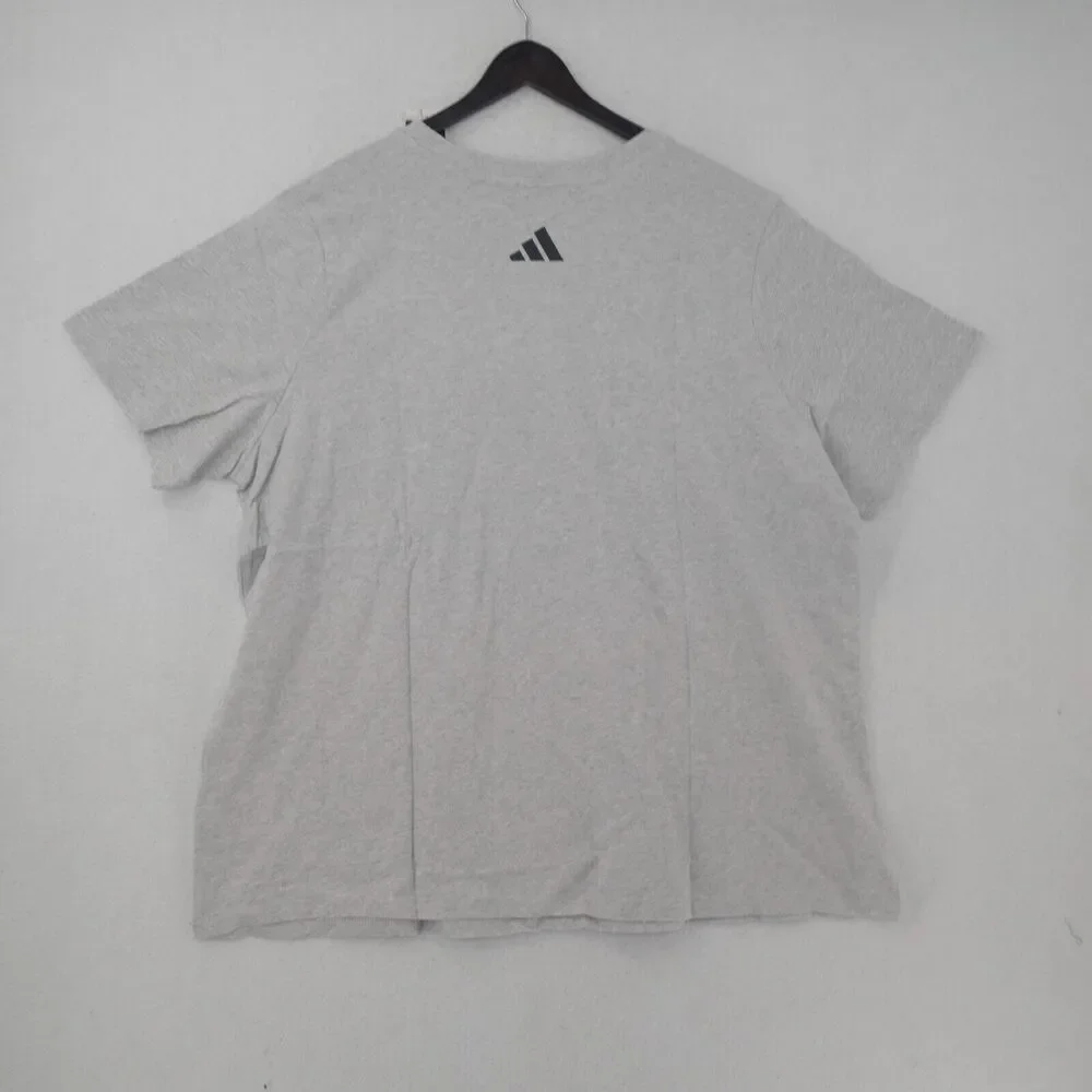 NEW Adidas Women's 2x Gray Floral Logo Graphic Tee Short Sleeve Shirt - Picture 4 of 6